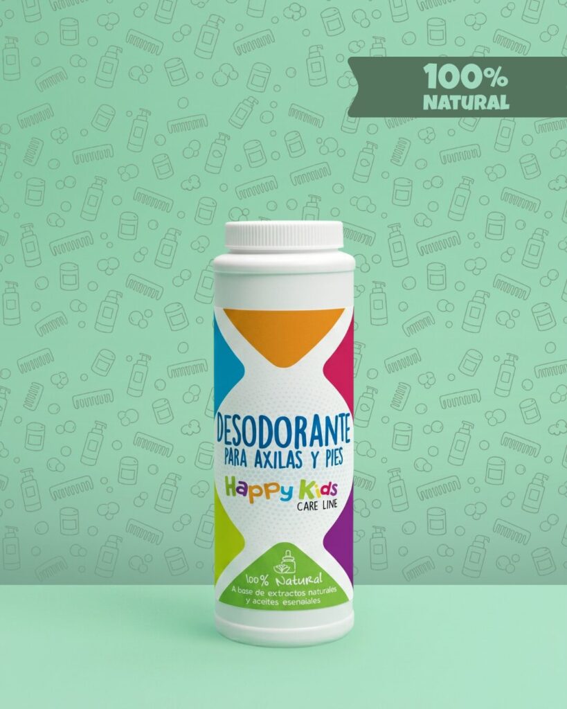 Desodorante natural en polvo para niños Happy Kids