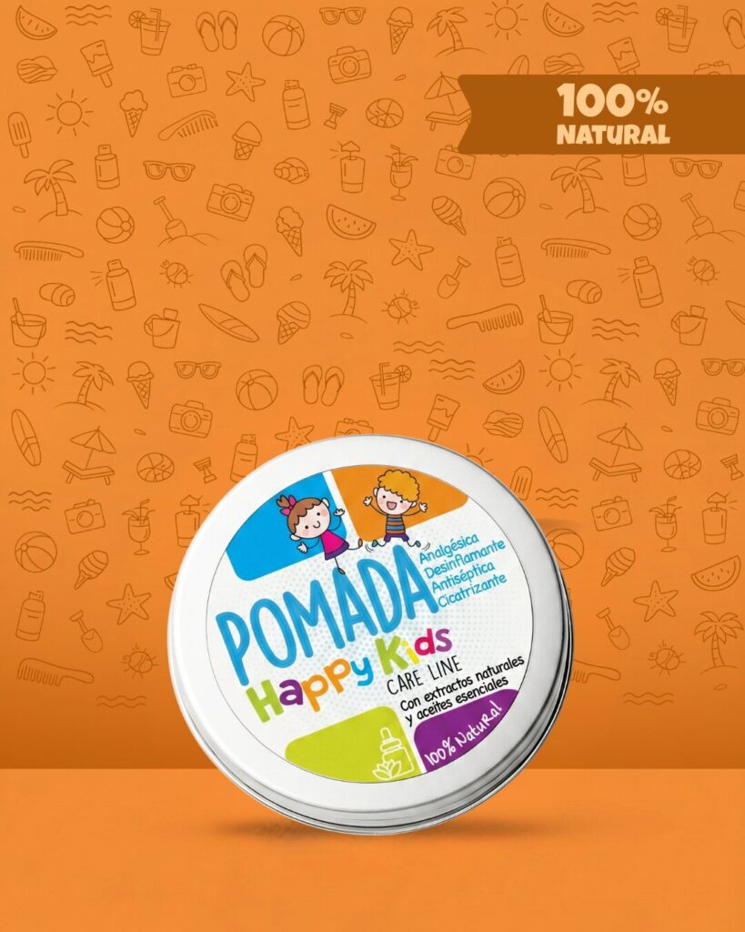 Pomada natural cicatrizante para niños Happy Kids