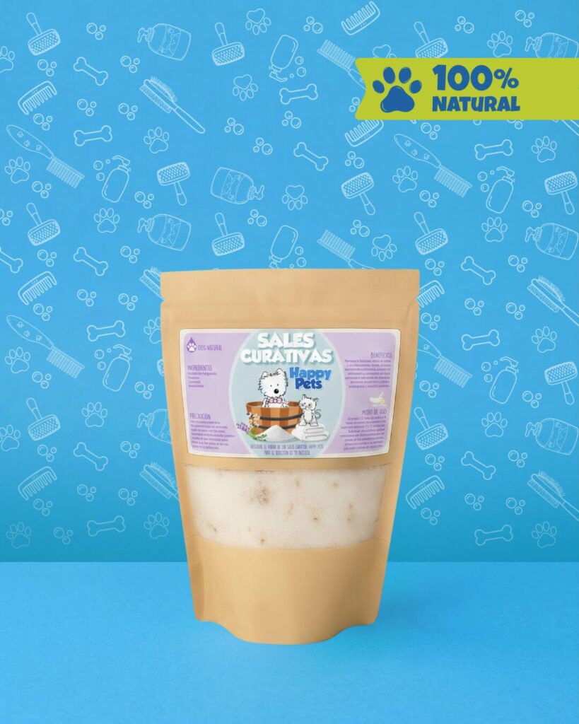 Sales curativas para perros y gatos Happy Pets, 100% natural